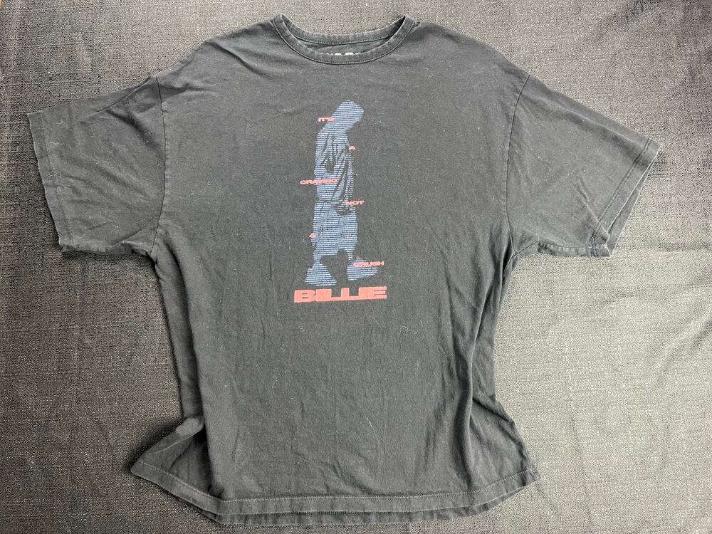 Billie Eilish Small Black Cotton T-Shirt Graphic Short Sleeve
